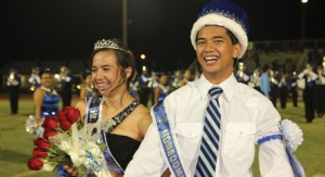 Homecoming King Gino Pudan and Queen Krystal De La Cerda