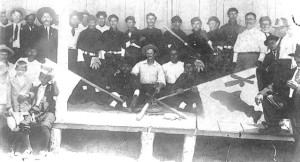 The 1911 Port Isabel Tarpons are seen on the porch of the Juan Simo’s Saloon. The team’s photo was published in a book, Baseball’s Hometown Teams, by Bruce Chadwick. The book was published by Abbeville Press – New York, London and Paris. No other photo from a Valley team was ever featured in such a publication. (Courtesy photo)