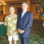 Mayor Robert Pinkerton Jr. (left) and Congressman Filemon Vela