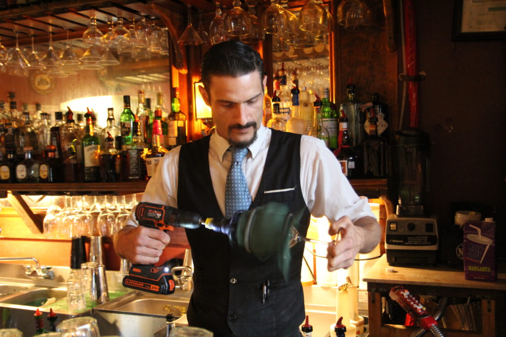Polished and Poised: Local bartender’s wine glass polisher invention ...