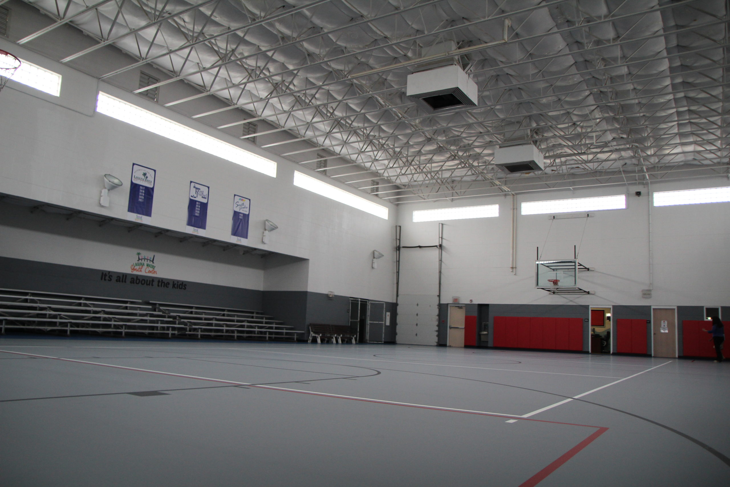 The Laguna Madre Youth Center’s newly renovated gym on April 12.